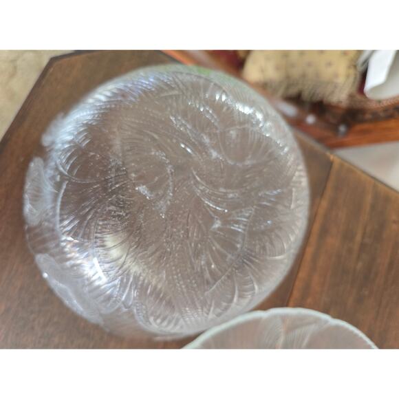 2pc Set Of Arcoroc France Canterbury  Crocus Clear Serving Bowl & Platter - Picture 6 of 12